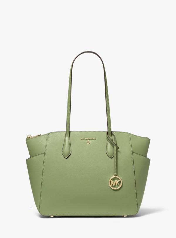 Damske Prenosná Taška Michael Kors Marilyn Medium Saffiano Leather Svetlo Olivovo Zelená - Kabelky Michael Kors Slevy | SWVCA-5729